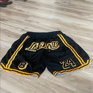 Black and Yellow Legend Basketball Shorts